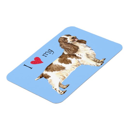 Ich Liebe mein Englisch Cocker Spanisch Magnet (Linke Seite)