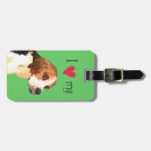 Ich Liebe mein Englisch Foxhound Gepäckanhänger (Vorderseite horizontal)
