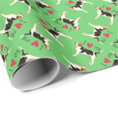 Ich Liebe mein Englisch Foxhound Geschenkpapier (Rolleneckpunkt)