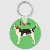 Ich Liebe mein Englisch Foxhound Schlüsselanhänger (Vorderseite)