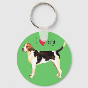 Ich Liebe mein Englisch Foxhound Schlüsselanhänger