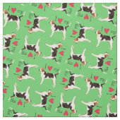 Ich Liebe mein Englisch Foxhound Stoff (Muster)