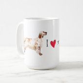 Ich Liebe mein Englisch Setter Kaffeetasse (Vorderseite Links)