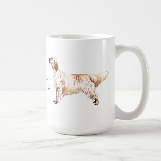 Ich Liebe mein Englisch Setter Kaffeetasse (Rechts)