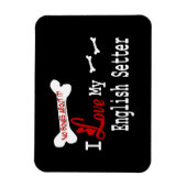 Ich Liebe mein Englisch Setter Magnet (Vertikal)