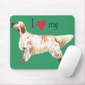 Ich Liebe mein Englisch Setter Mousepad (Mit Mouse)