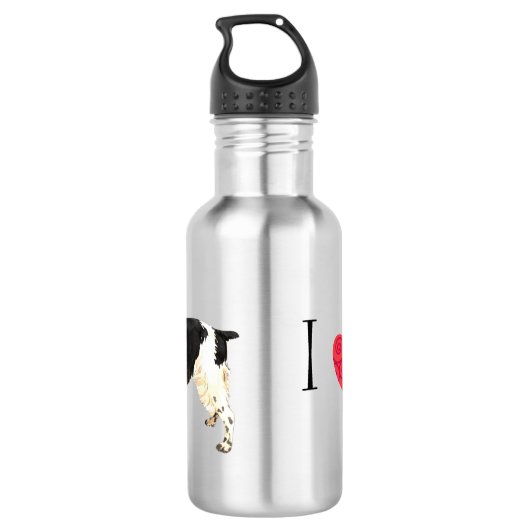 Ich Liebe mein Englisch Springer Spaniel Edelstahlflasche (Rückseite)