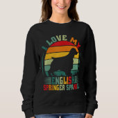 Ich Liebe mein Englisch Springer Spaniel Hundebesi Sweatshirt (Vorderseite)