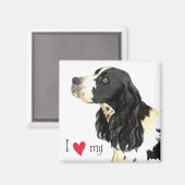 Ich Liebe mein Englisch Springer Spaniel Magnet (Vorderseite/Rückseite)