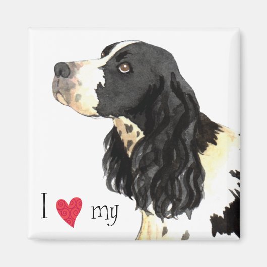 Ich Liebe mein Englisch Springer Spaniel Magnet (Vorne)
