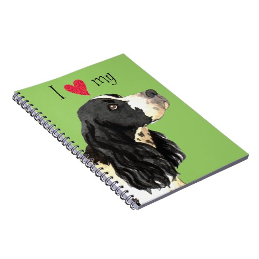 Ich Liebe mein Englisch Springer Spaniel Notizblock (Rechte Seite)