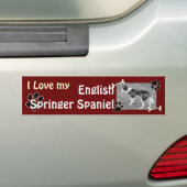 Ich Liebe mein Englisch Springer Spanier Autoaufkl Autoaufkleber (Auf Auto)