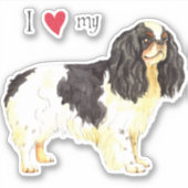 Ich Liebe mein Englisch Toy Spanel Vinyl Sticker (Vorderseite)