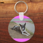 Ich Liebe mein englischer Bull Terrier Schlüsselanhänger (Vorderseite)