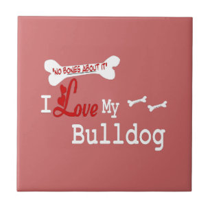 Ich Liebe mein englischer Bulldog Fliese