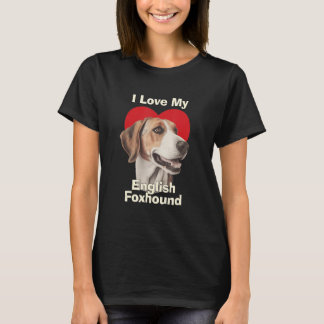Ich Liebe mein englischer Foxhound Welpen Hund T-Shirt