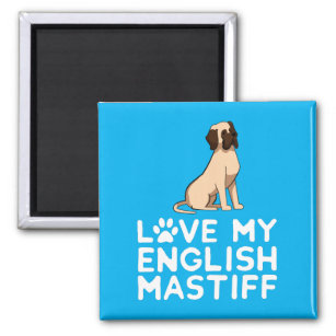 Ich Liebe mein englischer Mastiff - Hundelokamera Magnet