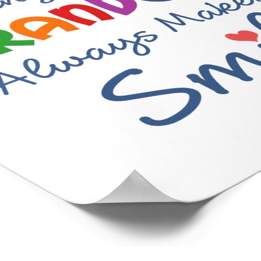 Ich Liebe mein Enkelkinder-Sprichwort Poster (Ecke)