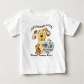 Ich Liebe mein Enkelsohn, Personalisiertes Baby Te Baby T-shirt (Vorderseite)