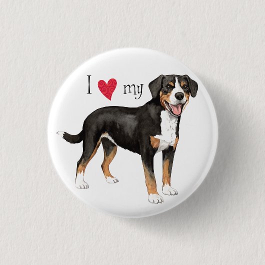 Ich Liebe mein Entlebucher Button (Vorderseite)