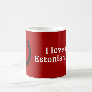 Ich Liebe mein Estnisches Pferderücken Kaffeetasse