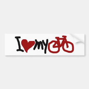 Ich Liebe mein Fahrrad Autoaufkleber