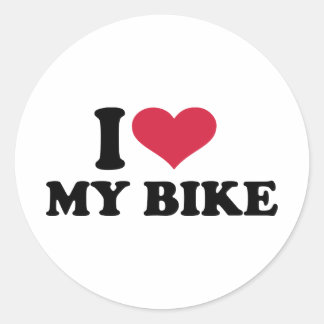 Ich Liebe mein Fahrrad Fahrrad Runder Aufkleber