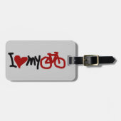 Ich Liebe mein Fahrrad Gepäckanhänger (Vorderseite horizontal)