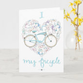 Ich Liebe mein Fahrrad.jpg Karte (Gelbe Blume)