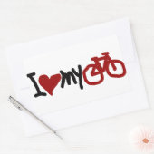 Ich Liebe mein Fahrrad Rechteckiger Aufkleber (Umschlag)