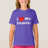 Ich Liebe mein familiäres Shirt lila (Vorderseite)