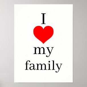 Ich Liebe mein Familienposter Poster
