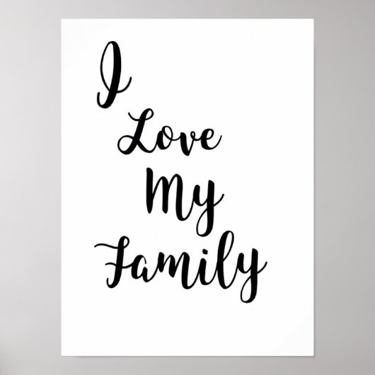 Ich Liebe mein Familienposter Poster (Vorne)
