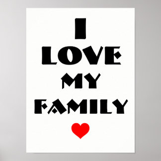 Ich Liebe mein Familienposter Poster