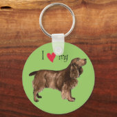 Ich Liebe mein Feldspanisch Schlüsselanhänger (Vorderseite)