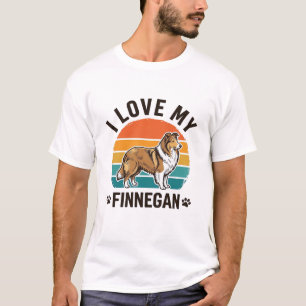Ich liebe mein Finnegan Vintage Hundename Shirt De