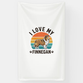 Ich liebe mein Finnegan Vintage Hundename-Shirt-De Banner