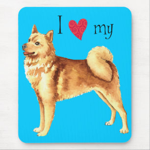 Ich Liebe mein Finnisch Spitz Mousepad