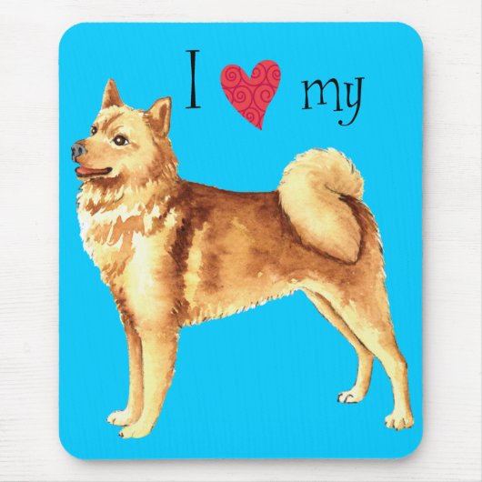 Ich Liebe mein Finnisch Spitz Mousepad (Vorne)