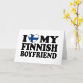 Ich Liebe mein finnischer Freund Karte (Gelbe Blume)