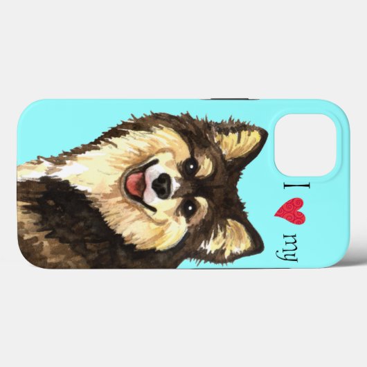 Ich Liebe mein finnisches Lapphund Case-Mate iPhone Hülle (Rückseite (Horizontal))
