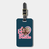 Ich Liebe mein Foto Bestie Heart Gepäckanhänger (Vorderseite vertikal)