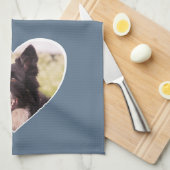 Ich Liebe mein Foto "Border Collie Dog" in Herznam Geschirrtuch (Viertel Falte)