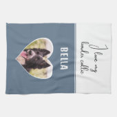 Ich Liebe mein Foto "Border Collie Dog" in Herznam Geschirrtuch (Horizontal)