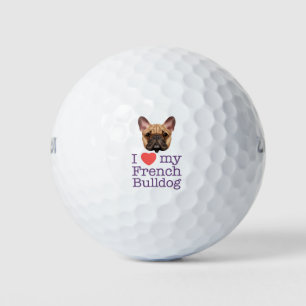 Ich Liebe mein Französischer Bulldog Golfball