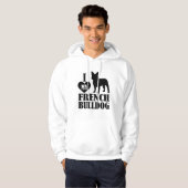 Ich Liebe mein Französischer Bulldog Hoodie (Vorne ganz)