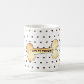 Ich Liebe mein französischer Bulldogie-Cartoon Kaffeetasse (Mittel)