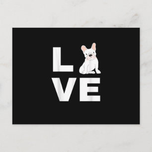 Ich Liebe mein französisches Bulldoggebleih-Hund L Feiertagspostkarte