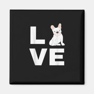 Ich Liebe mein französisches Bulldoggebleih-Hund L Magnet