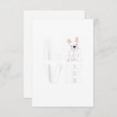 Ich Liebe mein französisches Bulldoggebleih-Hund L RSVP Karte (Vorne/Hinten)